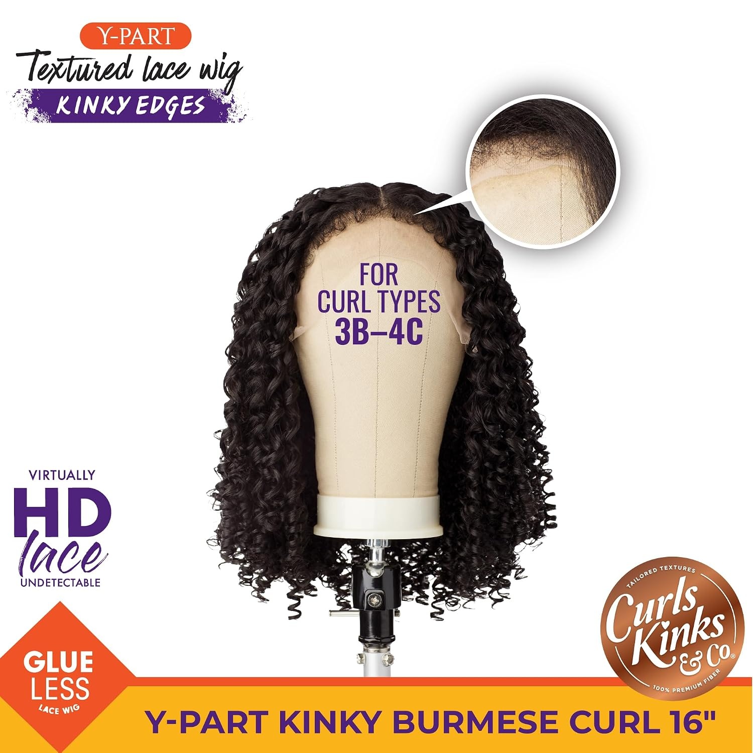 image:imageSensationnel CKCO Kinkyedges WigKinky Burmese Curl 16 Inch 1 JETBLACK2 DARKBROWN