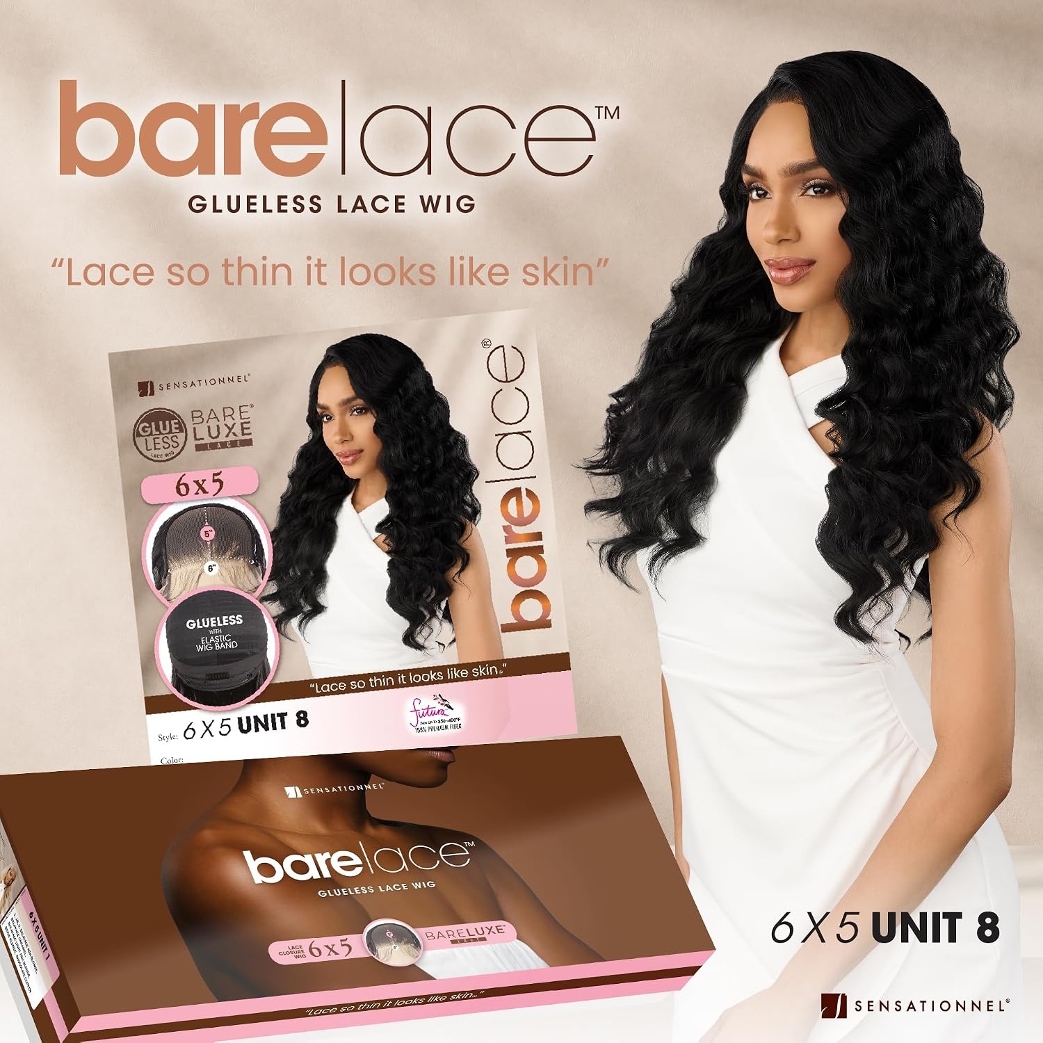 image:imageSensationnel Bare Lace 6x5 LacewigUnit 8 1 JETBLACKBALAYAGEGOLD