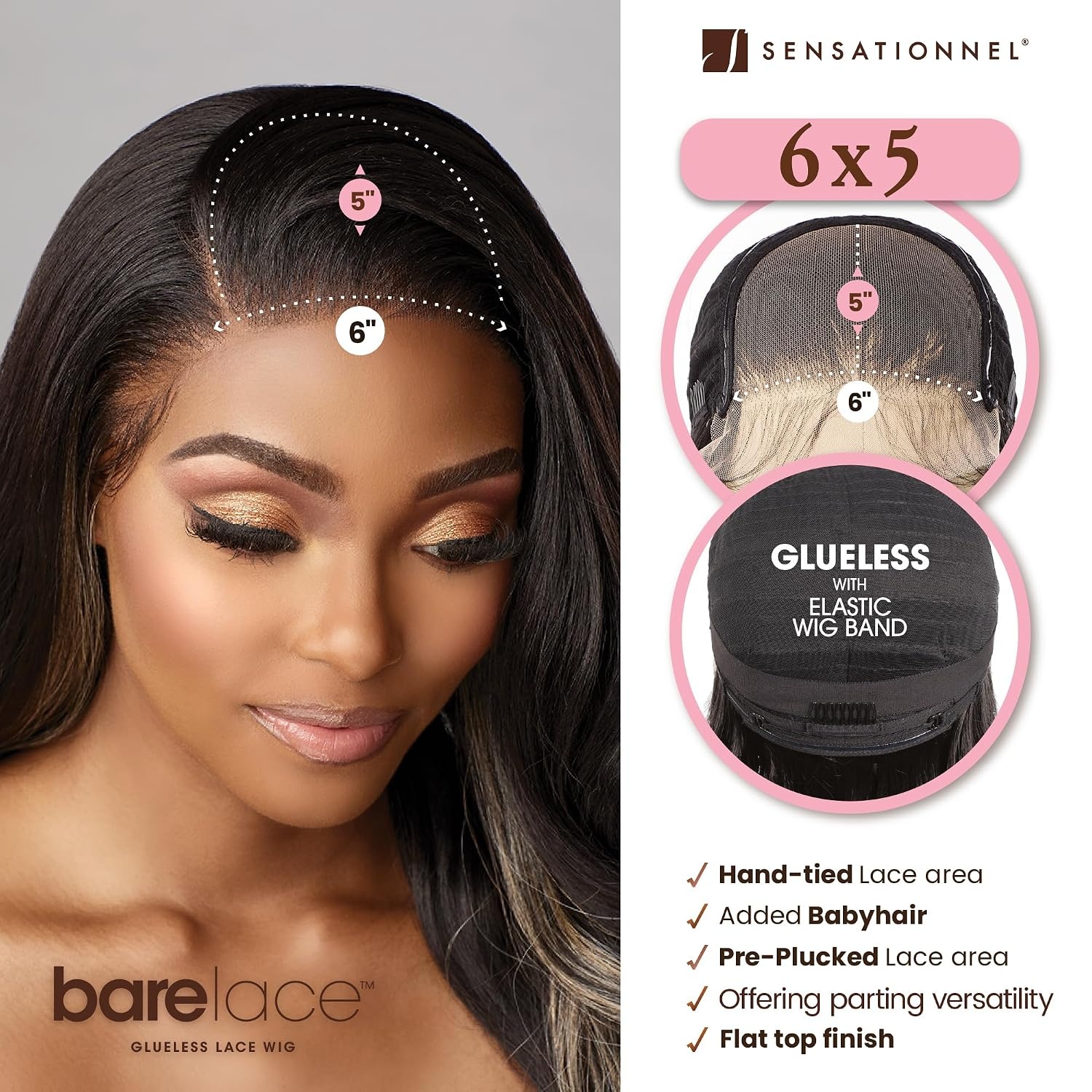 image:imageSensationnel Bare Lace 6x5 LacewigUnit 8 1 JETBLACKCHOCOLATECOPPER