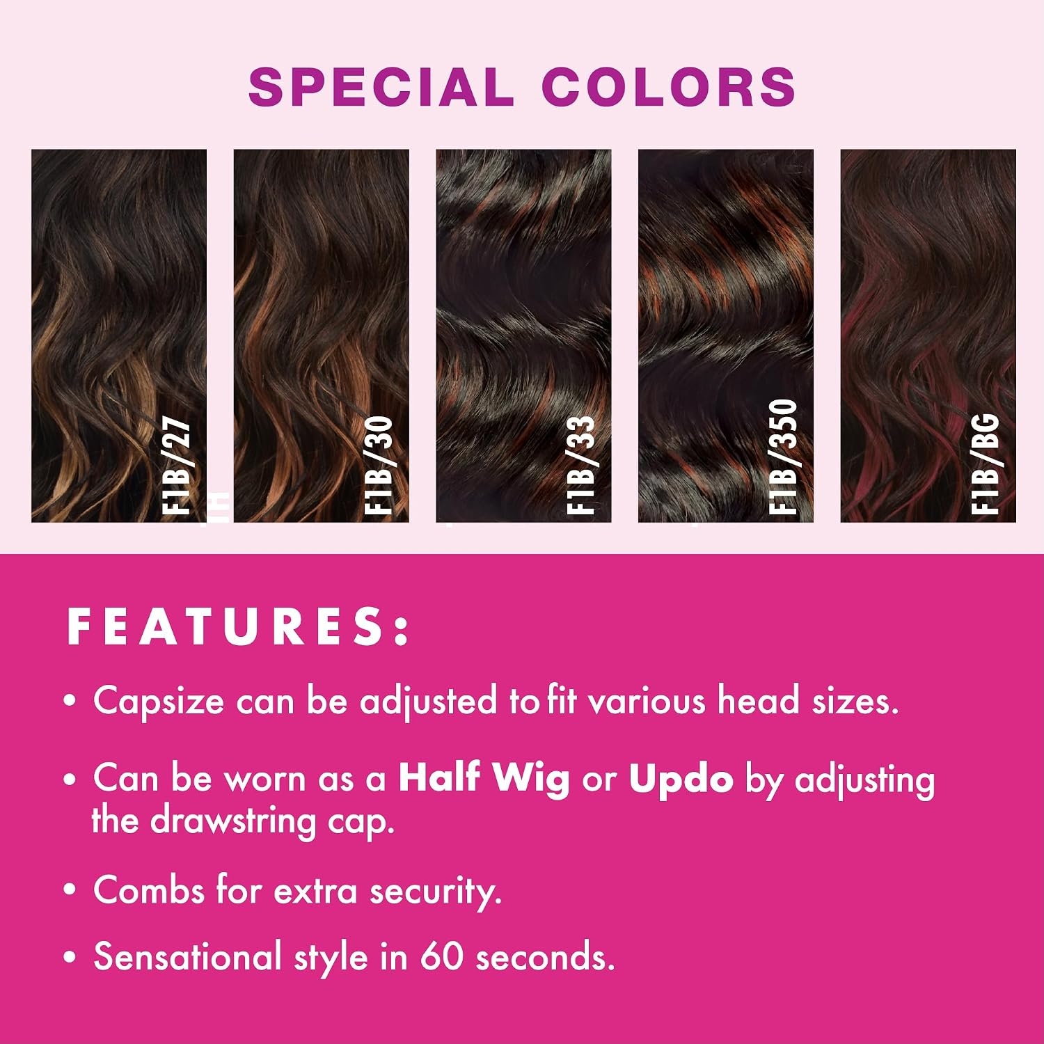 image:imageSensationnel Instant Weave Half Wig 28 1 JETBLACK1B OFFBLACK