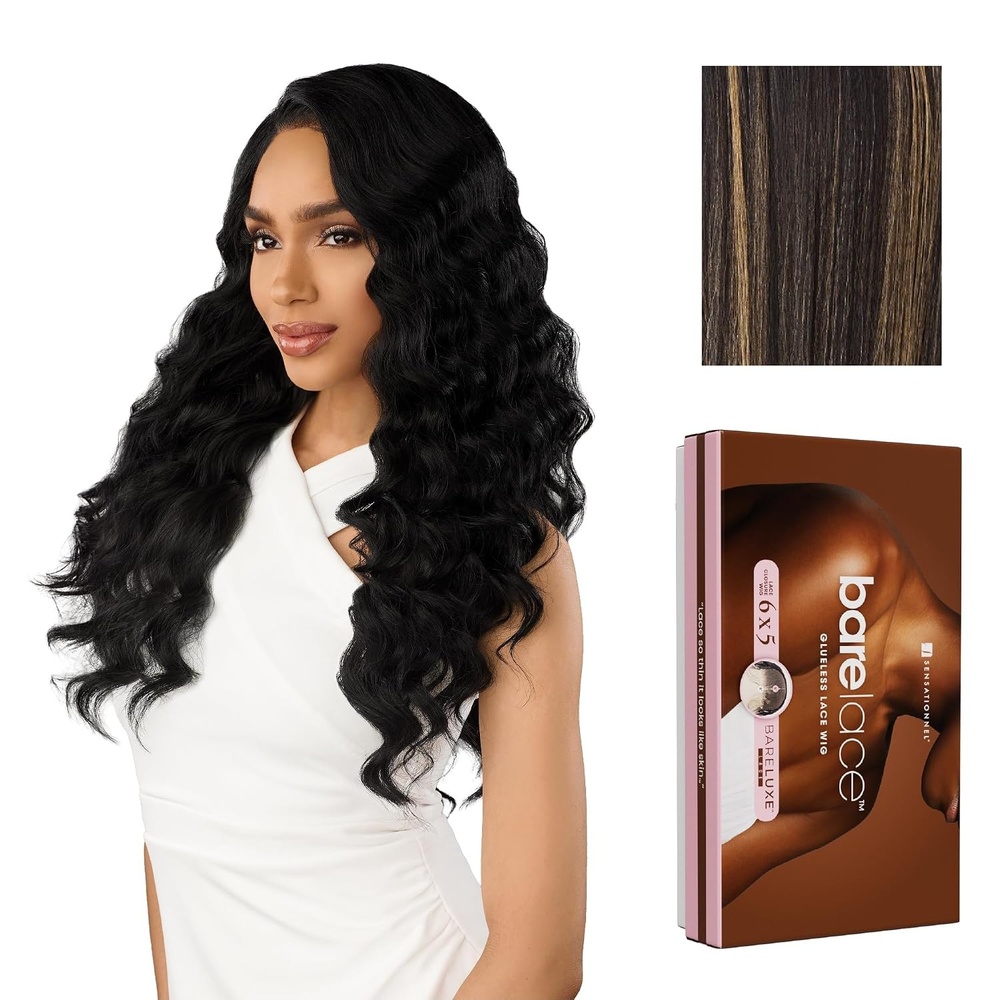 image:imageSensationnel Bare Lace 6x5 LacewigUnit 8 1 JETBLACKBALAYAGEGOLD