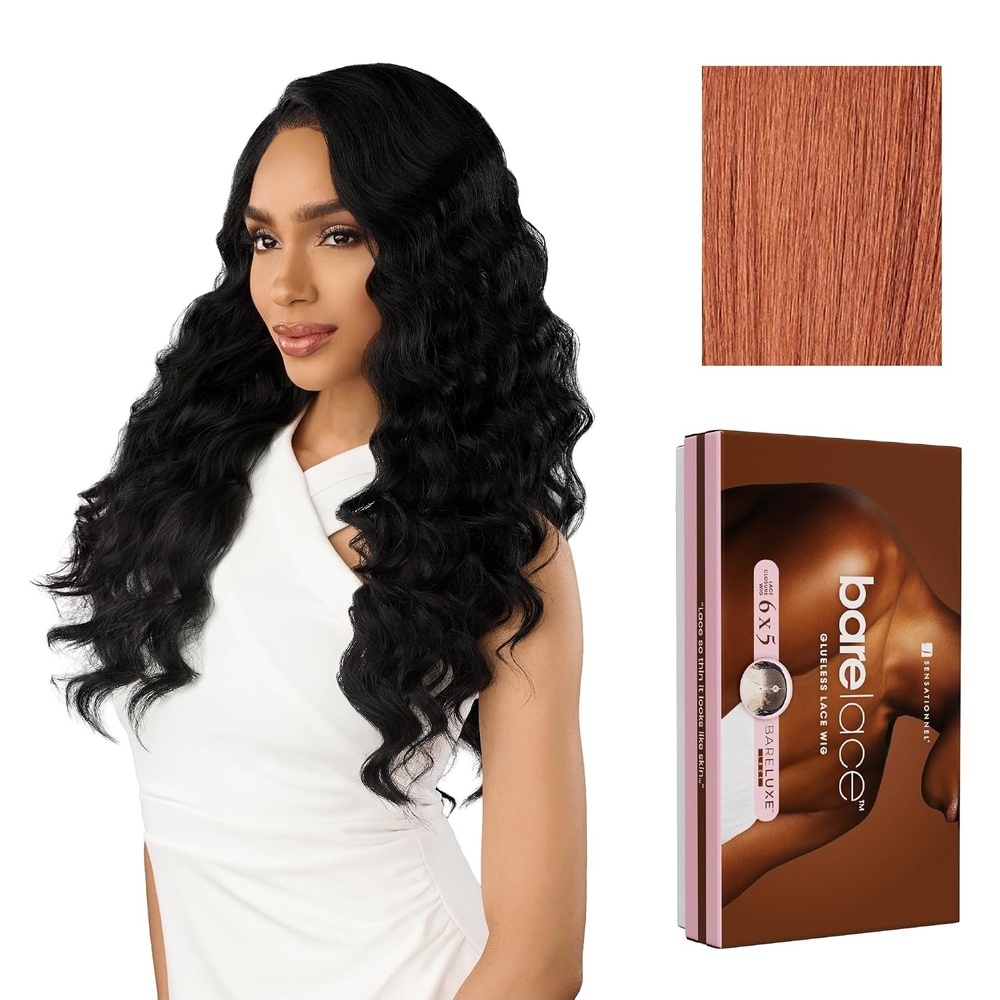 image:imageSensationnel Bare Lace 6x5 LacewigUnit 8 1 JETBLACKCHOCOLATECOPPER