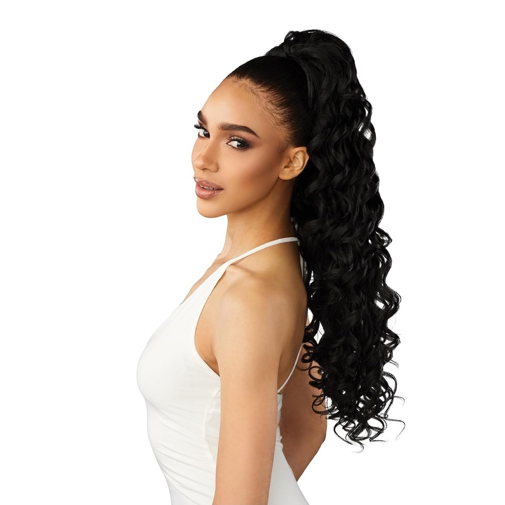 image:imageSensationnel Lulu Pony Ponytail DrawstringAlina 1 JETBLACKF1B30