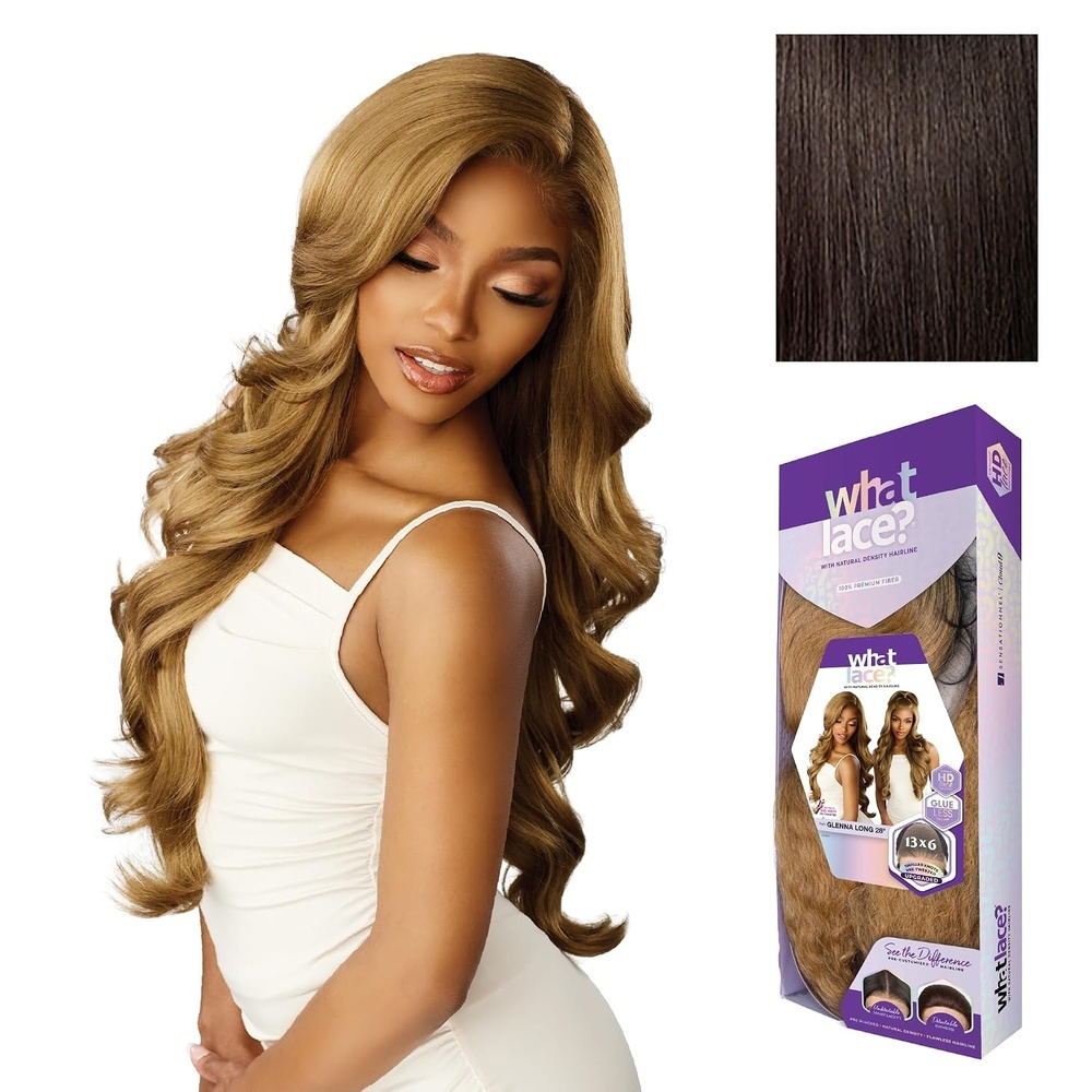image:imageSensationnel What Lace 13x6 WigGlenna Long 28 Inch 1 JETBLACK2 DARKBROWN