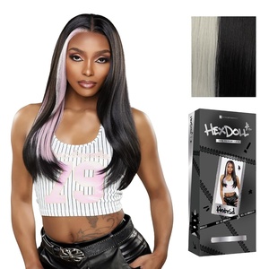 Sensationnel HexDoll 13X4 Lace Wig – Astrid, 1 JETBLACK(SKUNKSTRIPE)