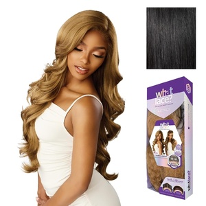 Sensationnel What Lace 13×6 Wig-Glenna Long 28 Inch, 1 JETBLACK(1 JETBLACK)