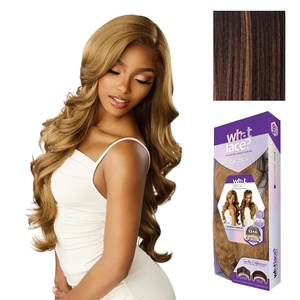 Sensationnel What Lace 13×6 Wig-Glenna Long 28 Inch, 1 JETBLACK(BALAYAGECHOCOLATE)