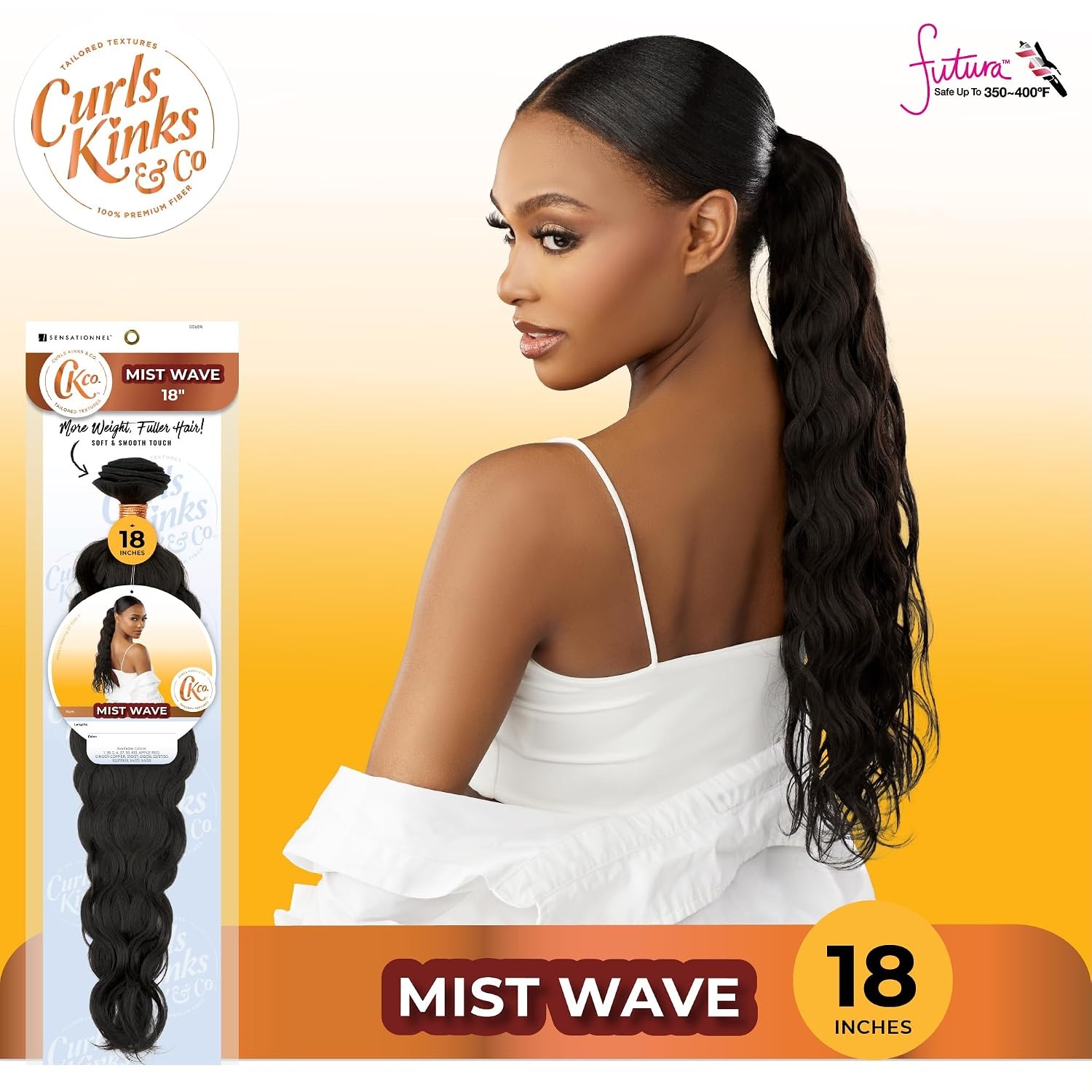 image:imageSensationnel CKCO Synthetic BundleMist Wave 18 inch 1 JETBLACKAPPLERED