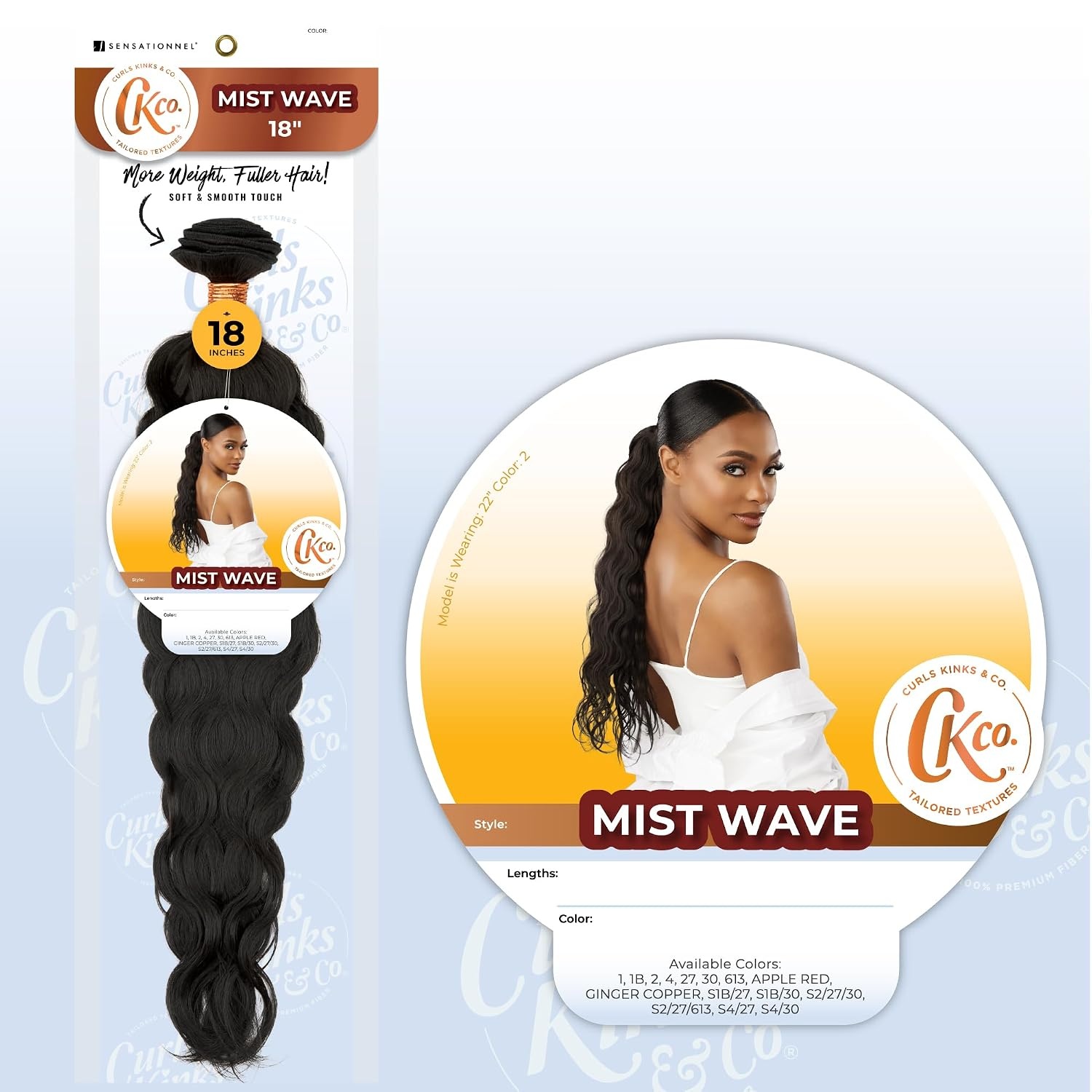 image:imageSensationnel CKCO Synthetic BundleMist Wave 18 inch 1 JETBLACKS1B30