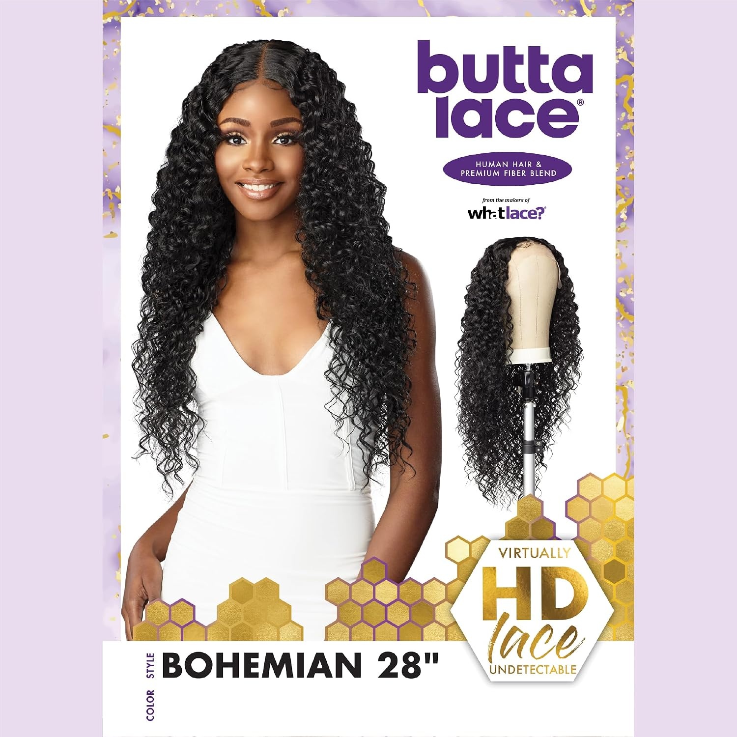 image:imageSensationnel Butta Lace Hhm WigBohemian 28 Inch 2 DARKBROWN1 1B 2 613 BALAYAGE CARAMEL BALAYAGE CHOCOLATE BALAYAGE GOLD BALAYAGE HAZELNUT BALAYAGE MOCHA Jet Black Off Black Dark Brown