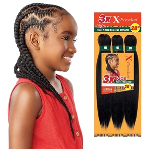 Sensationnel X-Pression Prestretched Braids-3X Kids 28in,1pk 1B OFFBLACK(SM1B/350)