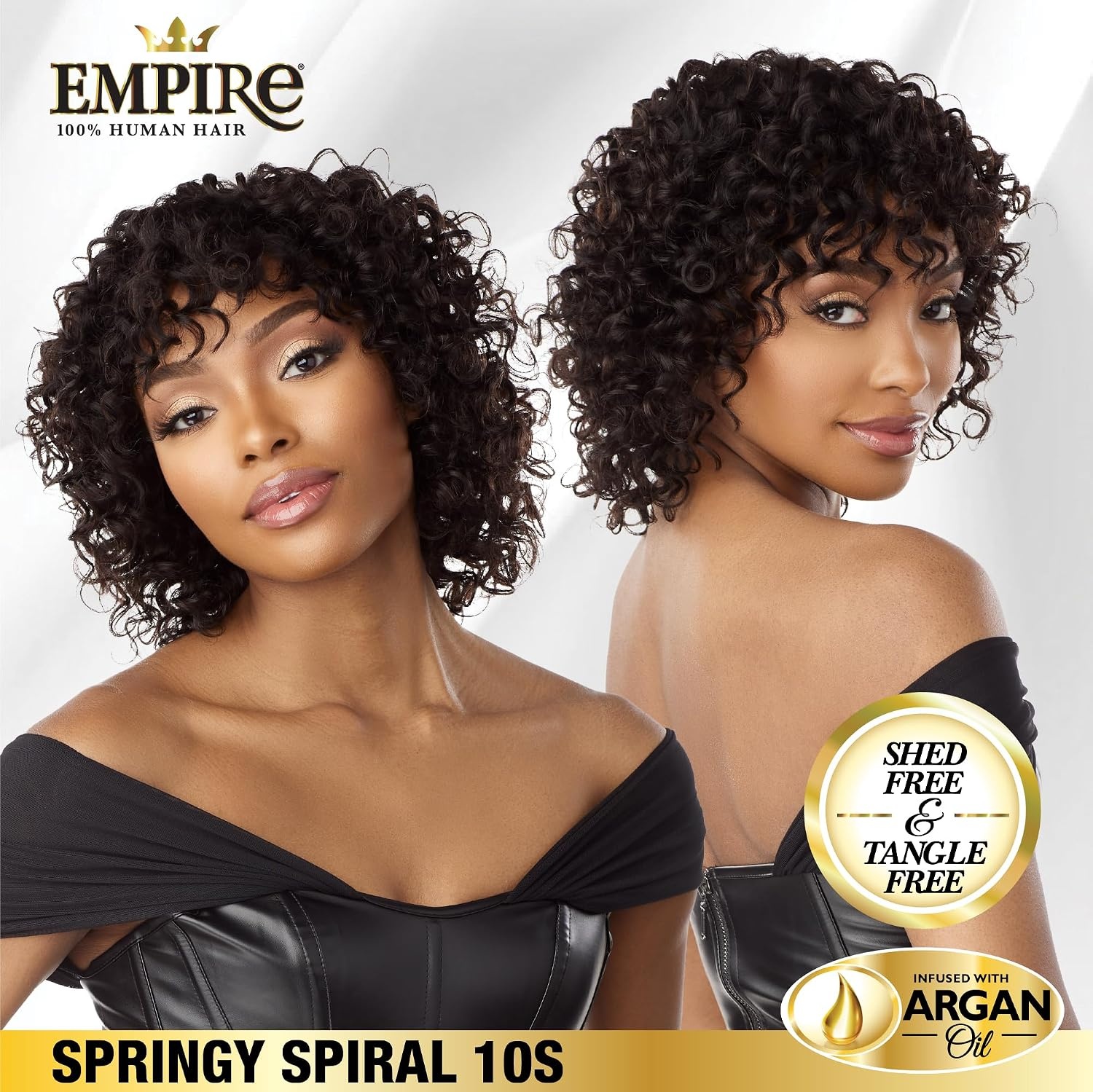 image:imageSensationnel Empire Curly Human HairSpringy Spiral 10S 3PCS1 JETBLACK1 JETBLACK