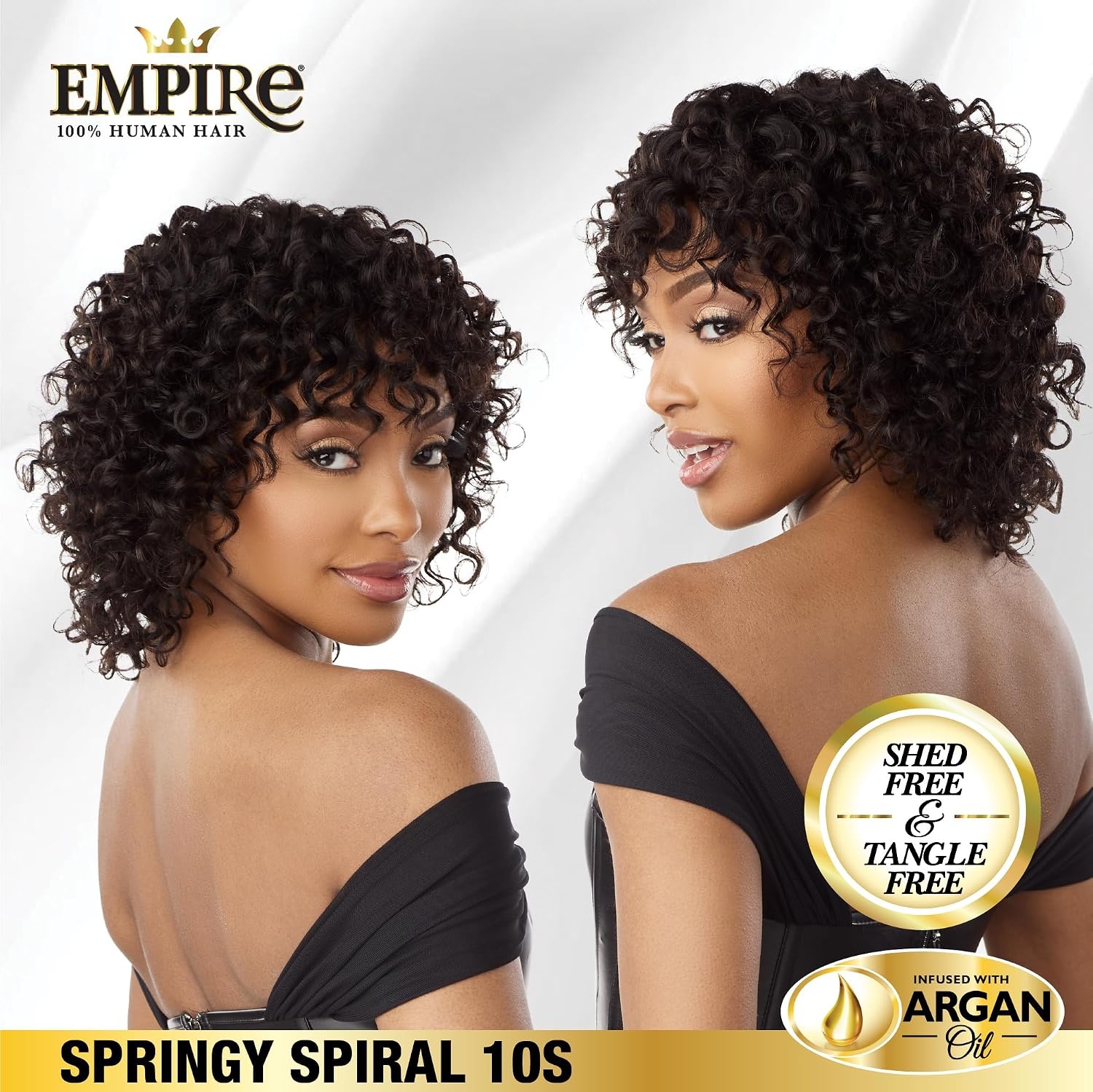 image:imageSensationnel Empire Curly Human HairSpringy Spiral 10S 3PCS1 JETBLACKT1B350