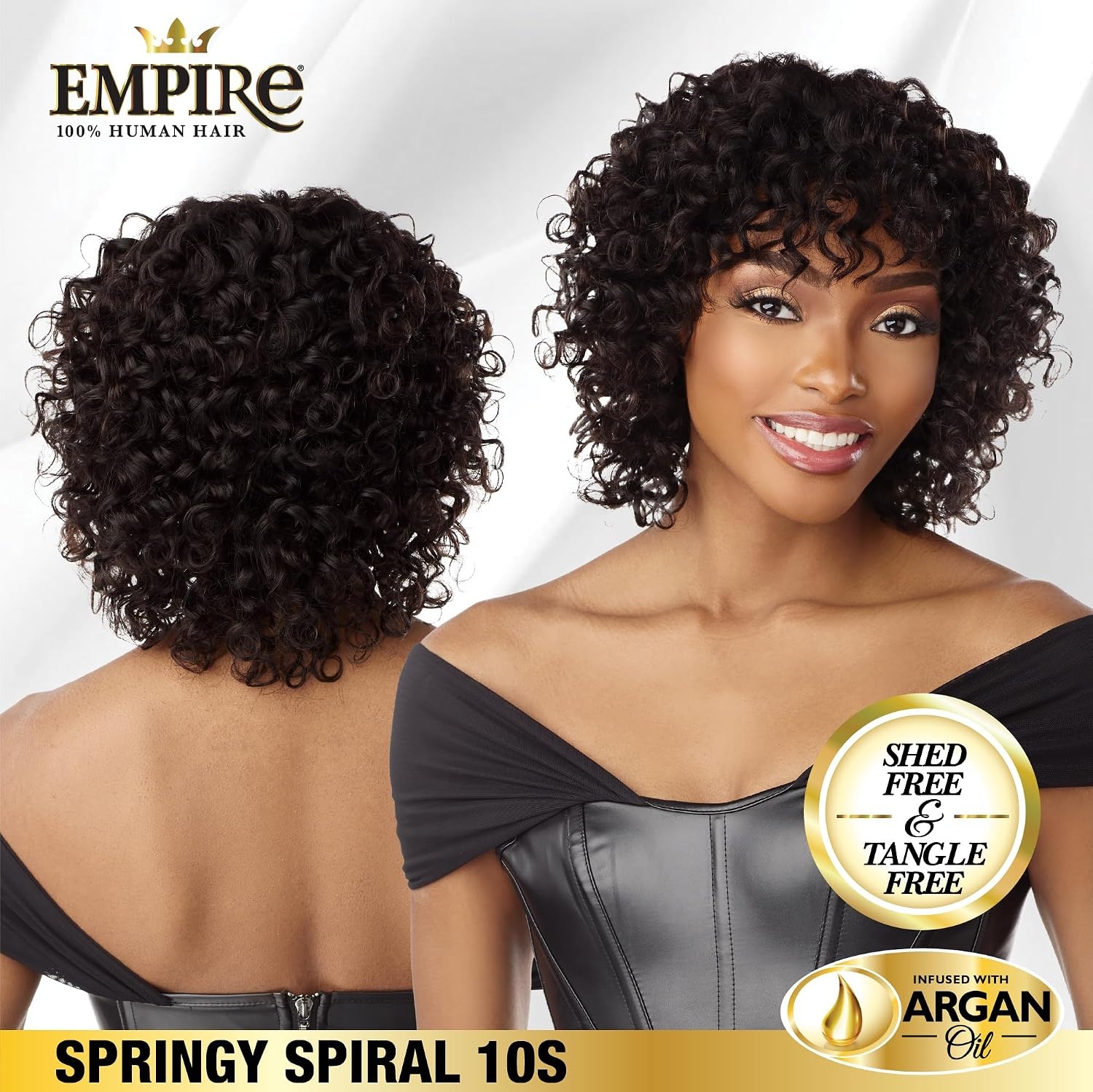 image:imageSensationnel Empire Curly Human HairSpringy Spiral 10S 3PCS1 JETBLACKT1B350